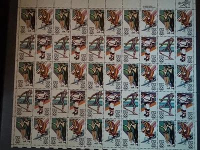 Scott #2067-70 Winter Olympics Sheet of 50 20¢ Stamps (1984) - Image 1 of 2