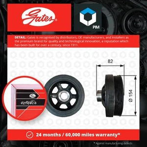 Crankshaft Pulley (TVD) fits MERCEDES E240 2.4 2.6 97 to 06 Gates A1120350000 - Picture 1 of 2