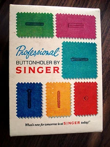 PROFESSIONAL BUTTONHOLER SINGER FOR SLANT-NEEDLE ZIG-ZAG SEWING MACHINES, 1973 - Picture 1 of 5