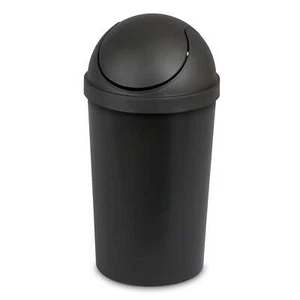 3 gal Plastic Round Swing Top Bathroom Trash Can - Picture 1 of 9