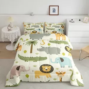 Feelyou Nursery Cute Wild Animals Bedding Set for Girls Boys Child Kids Carto... - Picture 1 of 7