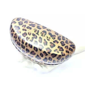 GUESS Brillenetui XL Leopard Muster + Putztuch Hartschalen Sonnenbrillen Box - Bild 1 von 10