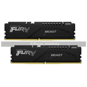 Kingston FURY Beast 32GB (2x16 GB) Ram DDR5 5600 PC5-44800 Desktop Gaming Memory - Picture 1 of 6