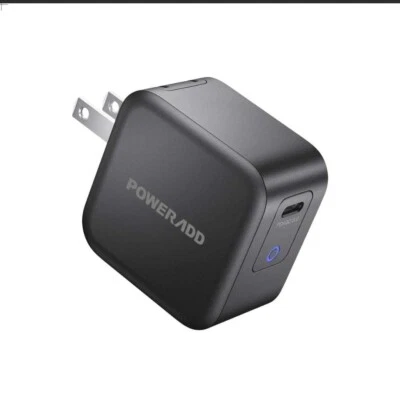 Cargador de Pared USB C, POWERADD 61W Cargador PD [Tecnología GaN] Plegable Foto 1 de 4