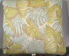 Textile Woven Pillow Form or Cushion Cover 21 1/2" by 23" Floral Leaf Zippered