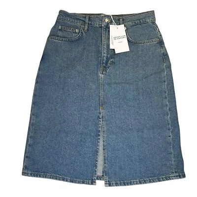 NUEVA Falda Denim Derek Lam 10 Crosby Juliet Tiro Alto Talla 27 Lavado Medio Foto 1 de 4