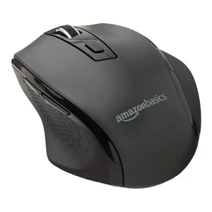 New Amazon Basics Ergonomic 2.4 Ghz Wireless Optical PC Mouse, DPI Adjustable, - Picture 1 of 3
