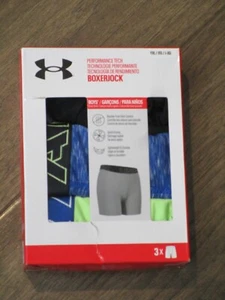 UNDER ARMOUR UA 3-PACK BOYS PERFORMANCE TECH BOXERJOCK BOXER BRIEFS SIZE XL - Picture 1 of 1