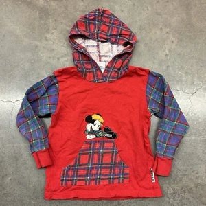 90’s Vintage Minnie House Red Plaid Girls Hoodie - Picture 1 of 5