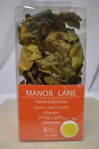 NEU Manor Lane 10 Fuß schimmernde Schnur Eichel UND Eichenblätter flexible LED-Leuchten - Bild 1 von 5