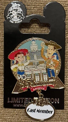 Disney Cast Exclusive Epcot America 35th Anniversary Pin Woody Jessie LE750 - Image 1 of 2