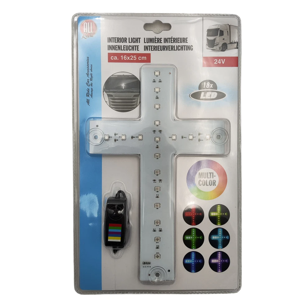 LED Cruz Camión 18 Multi Color Iluminación Cabina Del Conductor Luz Interior 24V - Imagen 1 de 4