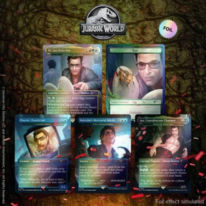 🥚Secret Lair x Jurassic World Dr. Ian Malcolm FOIL Atla Palani, Nest Tender MTG - Picture 1 of 15