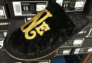 Sale! AND 1 Reserve Slipper Herren Slipper Schwarz/Gold Velour D3066MBYB O - Bild 1 von 8