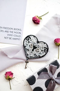 DIY Jewelry making kit "The key to the heart-2", Seed beaded brooch, Bead - Picture 1 of 10