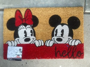 Disney Mickey Mouse "Hello!” Outdoor Coir Floor Mat 18in X 28in - Picture 1 of 1