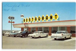 ROUTE 66 Santa Rosa, New Mexico LETTIE'S RESTAURANT Roadside 1960s Cars Postcard - Picture 1 of 2