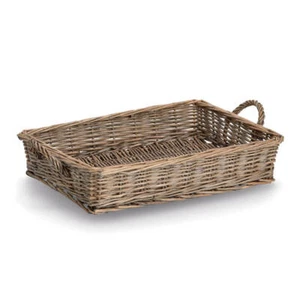 Tablett aus Weide mit Griffen, 41 x 30 cm - Bild 1 von 5