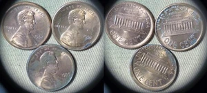 Error : Lot 3 Coins Lincoln Cent 1992;1994;1995 Broadstruck, OC Spots IREC2206 - Picture 1 of 1
