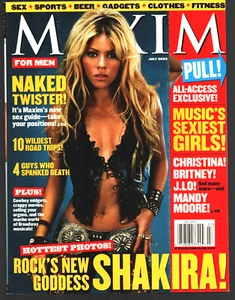 Maxim July 2002 • Shakira Cover • Craig Kilborn Marisa Petroro Natassia Malthe - Picture 1 of 2