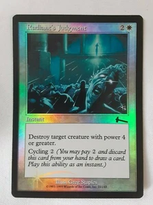 Radiant's Judgement - NM Foil - Magic the Gathering MTG - Urza's Legacy M-167 - Picture 1 of 2