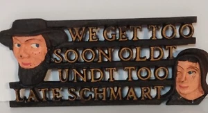 Cast Iron Wall Decor Plaque Sign Trivet Rustic Farmcore German - Picture 1 of 8