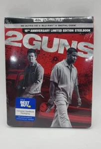 2 Guns 10th Anniversary Best Buy SteelBook (4K UHD+Blu-ray+Digital) Oop New - Picture 1 of 6