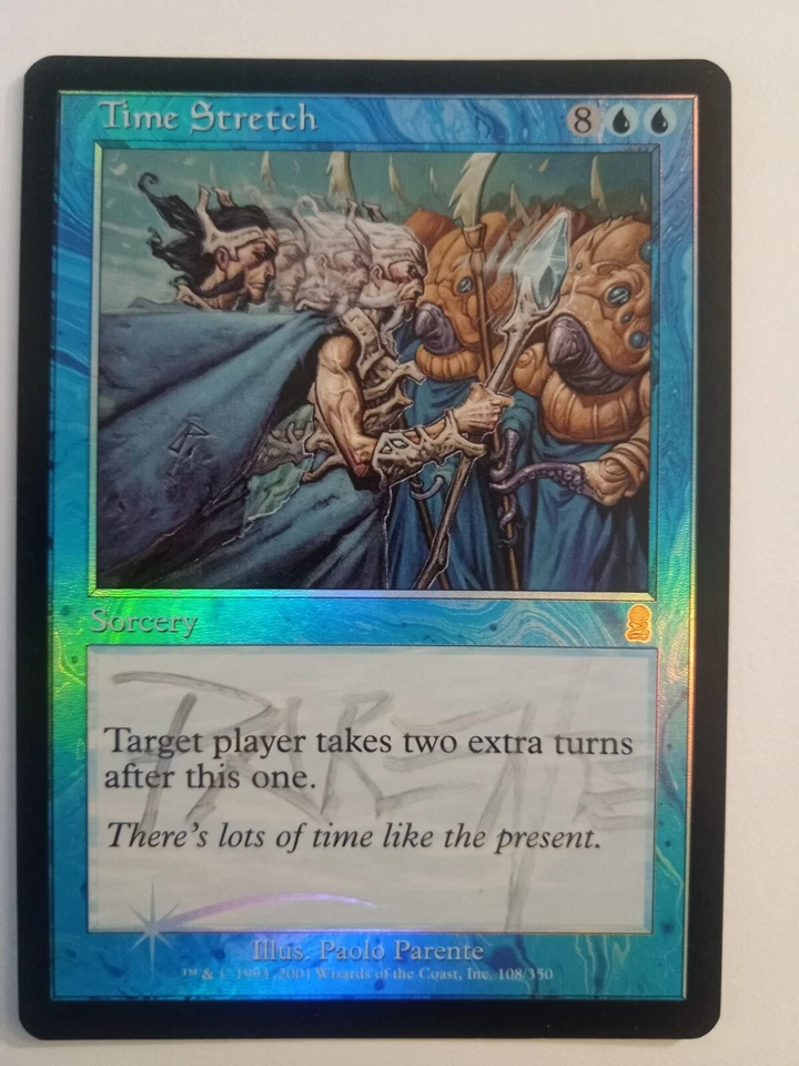 Magic The Gathering - 1x Signed Foil Time Strech (mtg) Odyssey - Image 1 of 1