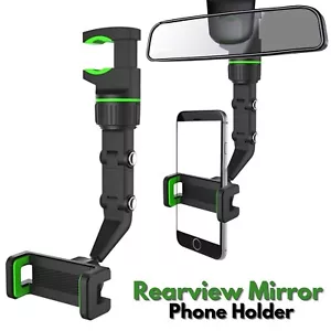 360° Auto Rückspiegel Drehbar Verstellbar Handy Halter Multifunktion Halterung - Bild 1 von 9