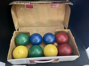 Vintage Forster Competitors BOCCE Set in Original Box-#6200-8 Balls - Picture 1 of 8