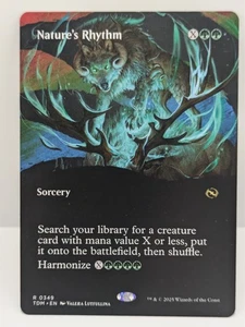 Tarkir: Dragonstorm - Nature's Rhythm - Sorcery - Rare - Borderless - Tdm 349 - - Picture 1 of 2