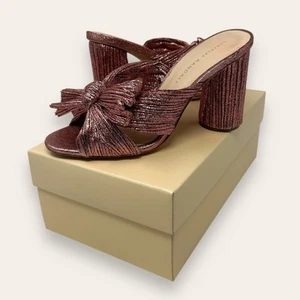 Loeffler Randall Penny Knot Mule in Rose Gold Metallic Bow 7 Women’s - Picture 1 of 13