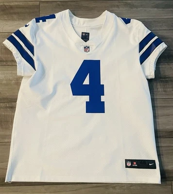 Camiseta deportiva para hombre Nike Dak Prescott blanca Dallas Cowboys Vapor Elite talla 48 Foto 1 de 4