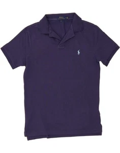 POLO RALPH LAUREN Mens Slim Fit Polo Shirt Medium Navy Blue Cotton DF07 - Picture 1 of 3