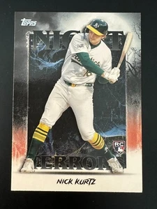 2025 Topps Update NICK KURTZ Night Terrors RC NT-5 ATHLETICS - Picture 1 of 2