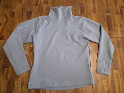 Pullover Salomon Motomesh para mujer gris medio pesado cuarto cremallera cuello falso Foto 1 de 4