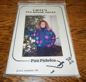 QUILT/SEWING PATTERN CAROL'S RUN AROUND JACKET BY FUN FABRICS 1992 - Picture 1 of 3