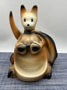 1956 Vintage Boxing Kangaroo PULP FICTION Dresser Jewelry Caddy FineEnt Ceramic - Picture 1 of 8