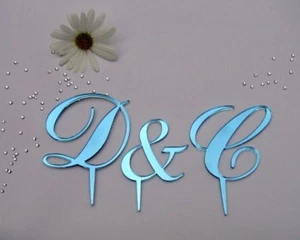 Monogramm Hochzeitstorte Topper Buchstaben - Bild 1 von 3