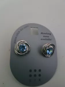 Modeschmuck Ohrringe silber blau NEU - Bild 1 von 1