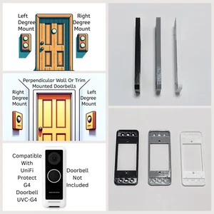 Montaje al ras en ángulo compatible para timbre de video UniFi Protect G4 - Imagen 1 de 4