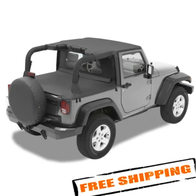Bestop 52580-35 Black Diamond Header Style Bikini Top for 07-09 Jeep Wrangler JK Foto 1 de 2