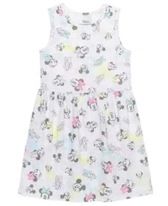Disney Minnie Friends Print Sleeveless Tank Dress Little Girls 4 Multi Pullover - Picture 1 of 12