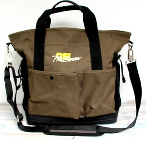 OSI PRO-SERIES GP GREEN WAXED CANVAS RUBBER BOTTOM TOTE CROSSBODY TOOL BAG - Picture 1 of 12