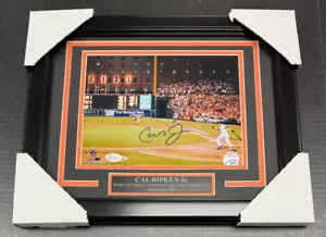 CAL RIPKEN JR AUTOGRAPHED 2131 8X10 PHOTO BALTIMORE ORIOLES FRAMED JSA COA - Picture 1 of 3