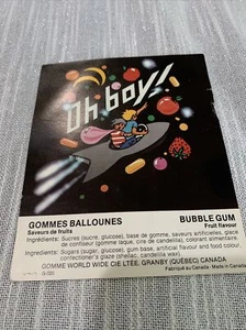 vintage Bubble Gum Vending Machine Display Card Oh Boy! - Picture 1 of 1