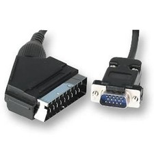 Scart Kabel zu SVGA VGA 15 PIN HD Plug führen 1.5m UK