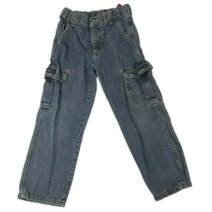 WRG JEAN CO Boy's 7R Adjustable Waist Medium Wash 100% Cotton Play Clothes Work - Picture 1 of 7