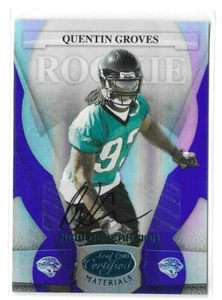 2008 Leaf Certified Materials Mirror Blue Autograph RC #189 Quentin Groves /50 - Picture 1 of 4