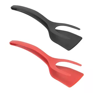 2-in-1 Grip & Flip Egg Spatula Tongs All-in-One Perfect for Eggs, Pancakes, Fish - Picture 1 of 14